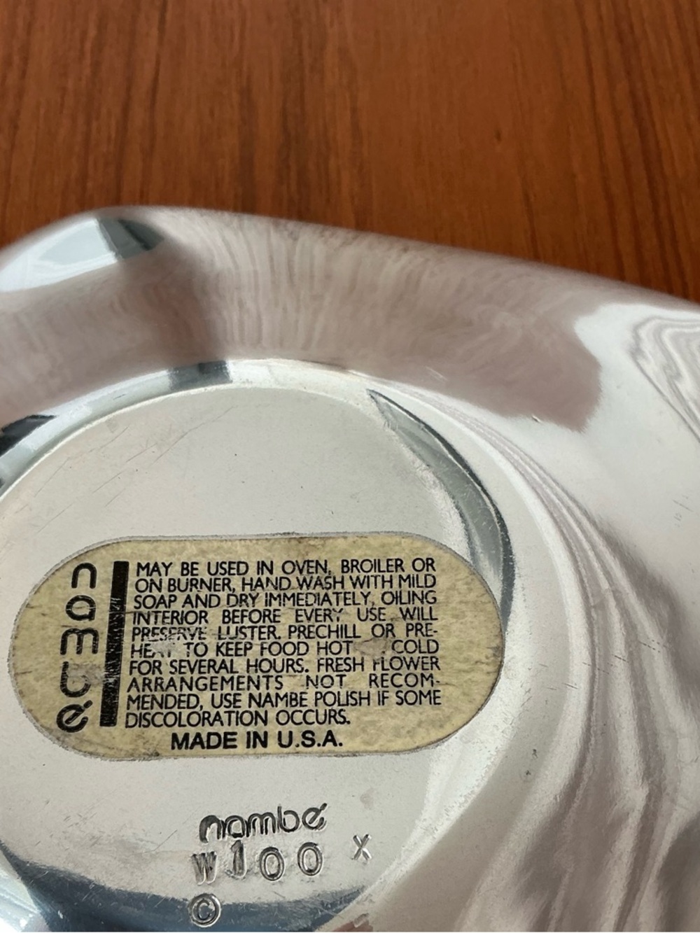 Vintage Nambe W100 bowl - Picture 4 of 4